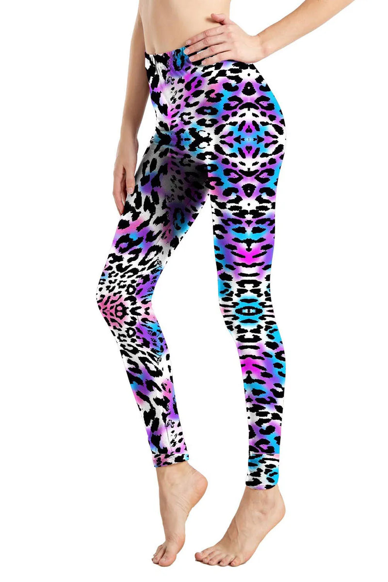 Legging Leopardo , cintura alta, expansiva, impressa, uso em  Yoga, fitness.